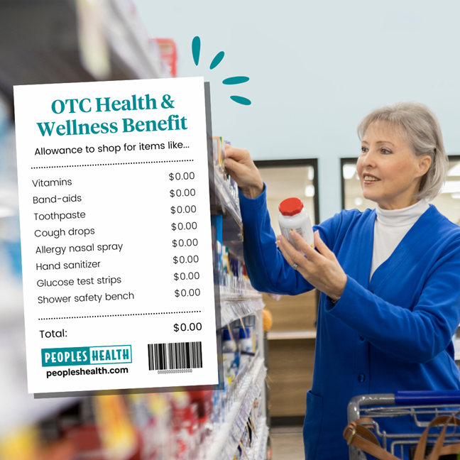 Woman searching for OTC meds in a store